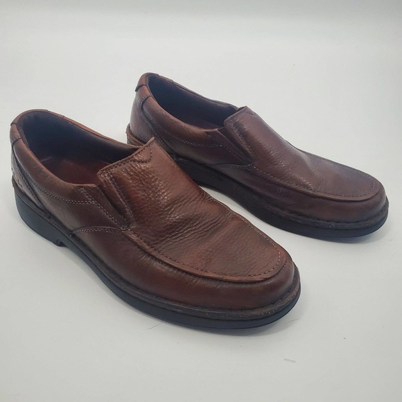 Clarks Shoes Clarks Men 2m Brown Leather Slip On Career Work Causal